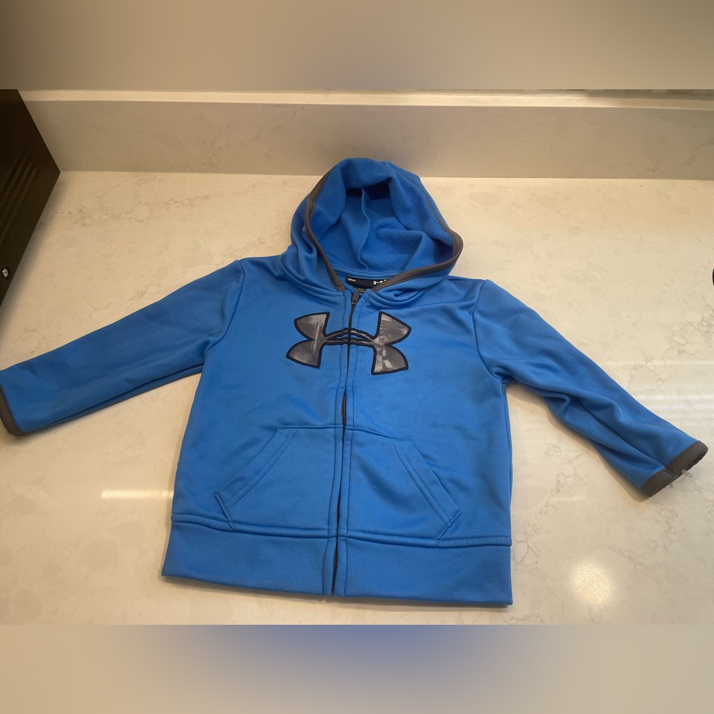Blue Under Armour Baby Boy Zip Up Hoodie Infant Size 18 Months
